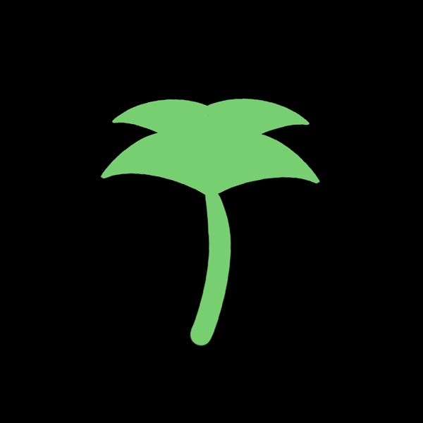 绿色椰子树样式图标