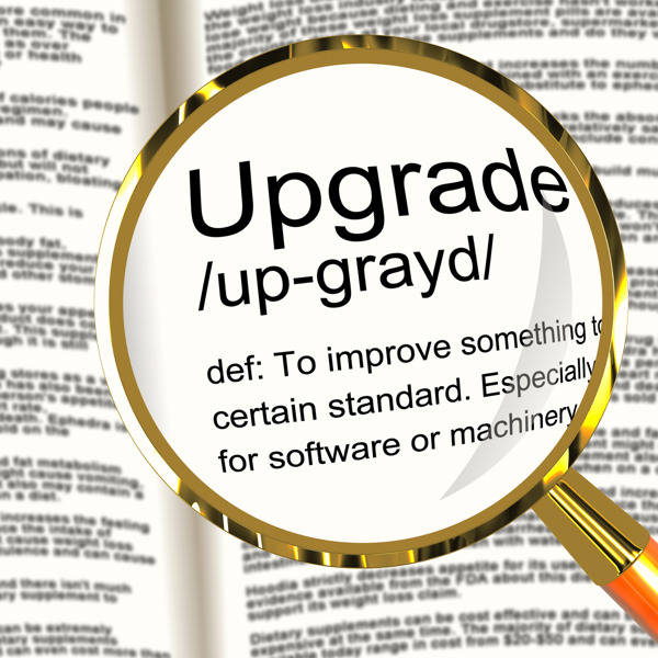 定义显示升级软件更新或安装固定的放大镜