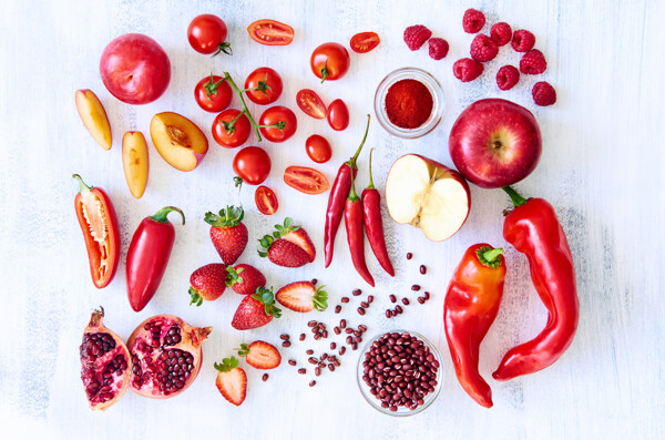 红色的水果蔬菜图片