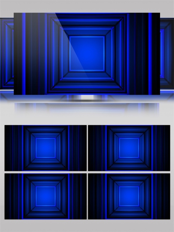 蓝色光束方块动态视频素材