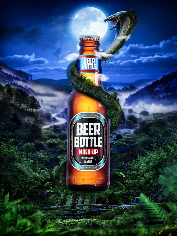 夏季啤酒宣传海报设计