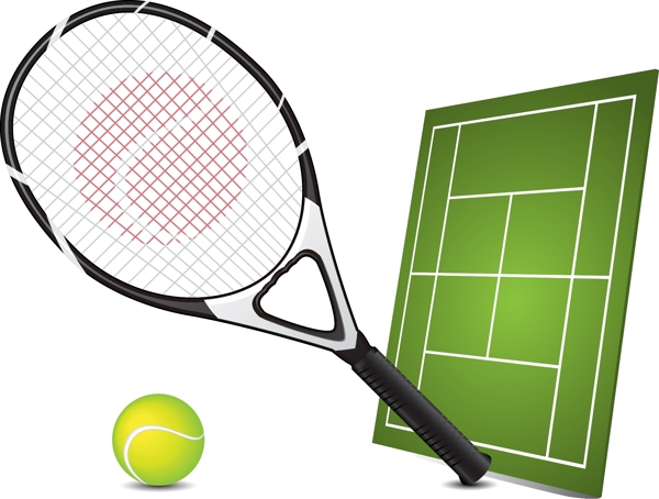 手绘网球比赛元素