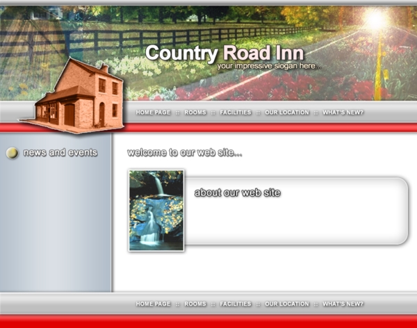 欧美乡村旅馆网页模板