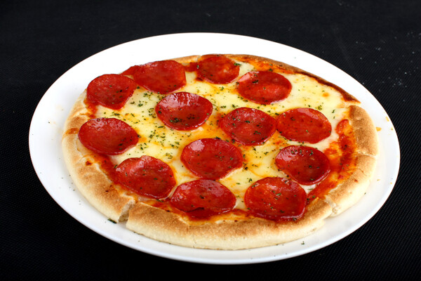 色拉米pizza图片