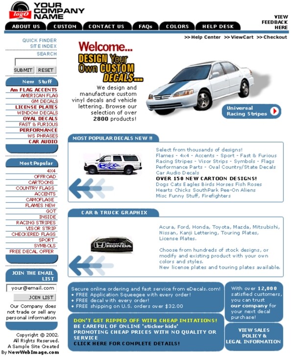 汽车介绍销售网页模板