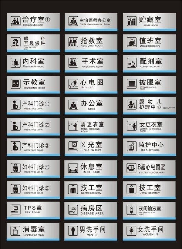 医院公共标识指示牌图片