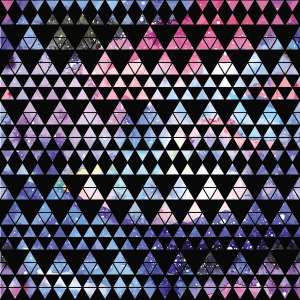 抽象星空三角几何图案