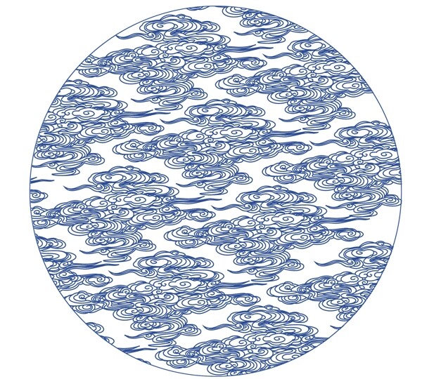 中国传统祥云线条底纹矢量素材图案