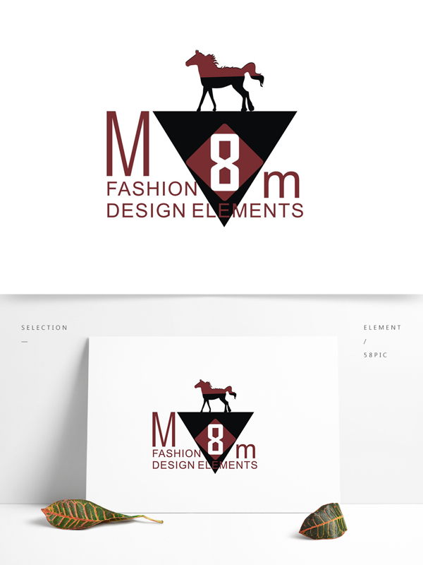 马元素logo标志设计