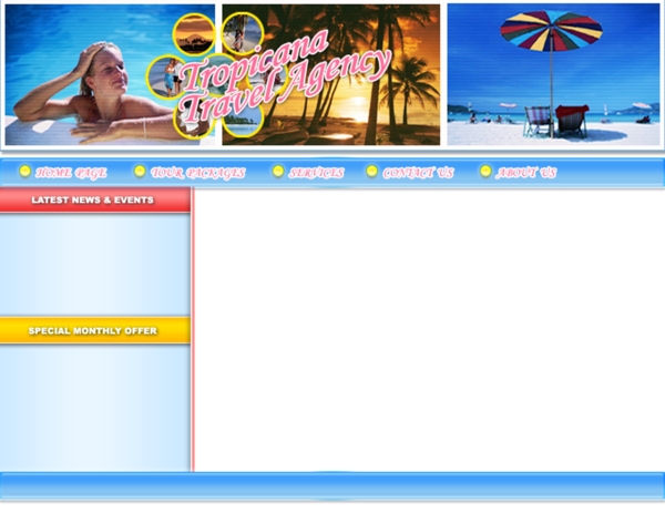 欧美海滩运动网站模板