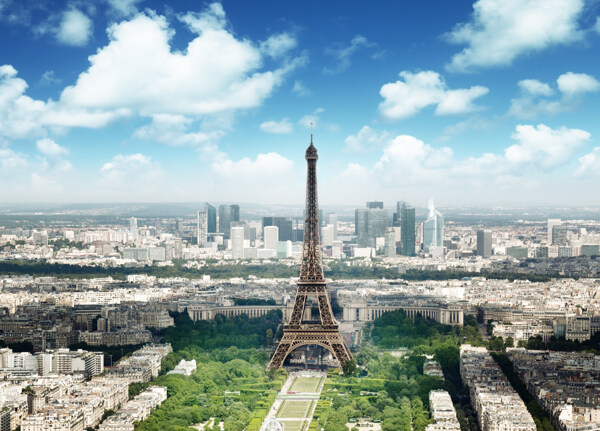 法国城市建筑与艾菲尔铁塔图片