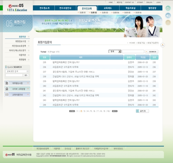 韩国企业网站模板分层素材PSD格式0261
