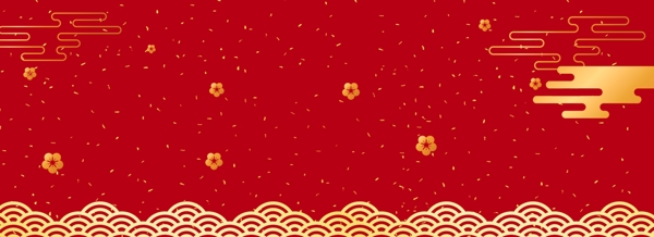 中国风金红色节日庆典背景
