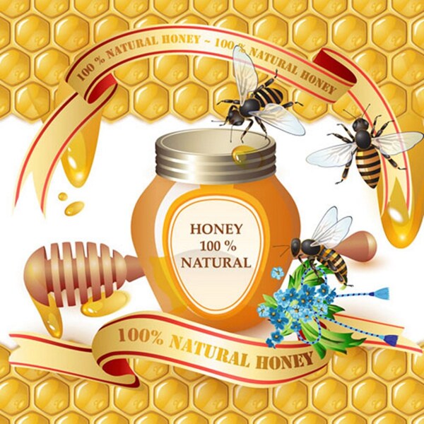 自然蜂蜜背景素材