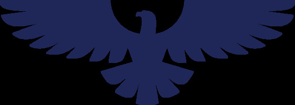 蓝灰色老鹰标志免抠png透明素材