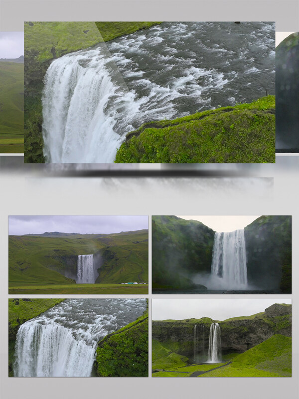 4K自然美景瀑布流水航拍