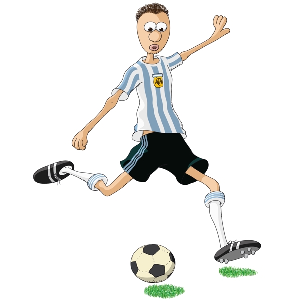 卡通足球运动员图片