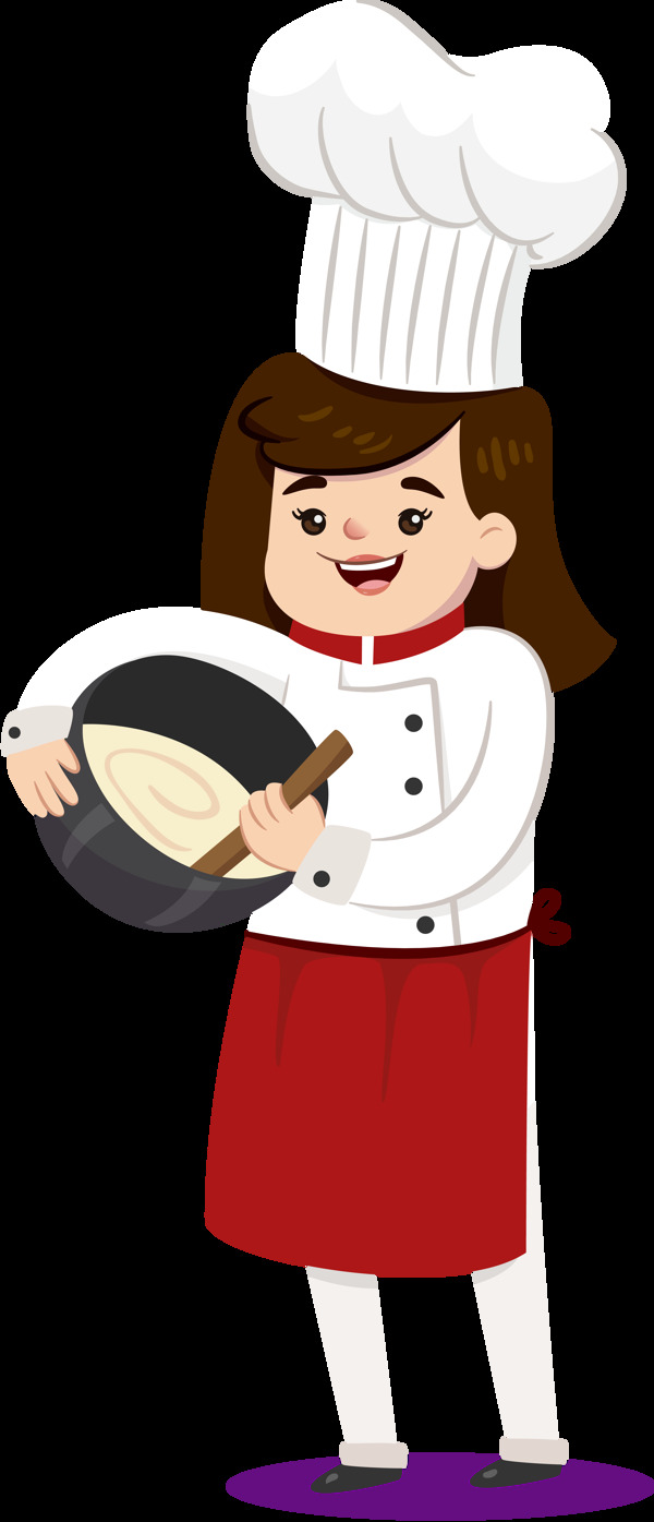 女性职业厨师插图免抠png透明图层素材