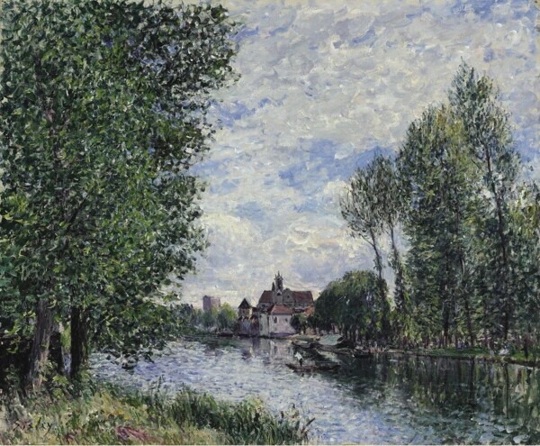 AlfredSisleyTheSummerinMoret1888法国画家阿尔弗莱德西斯莱alfredsisley印象派自然风景天空油画装饰画