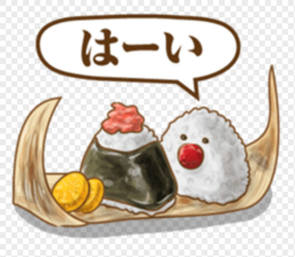 日式创意紫菜饭团和可爱红鼻子饭团