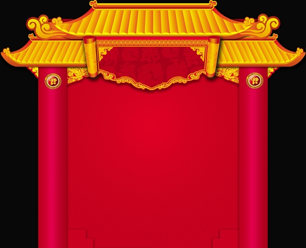 春节商场拱门设计