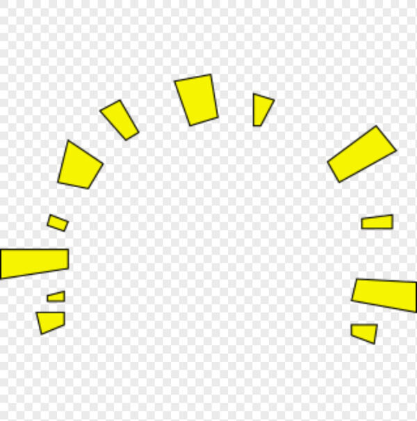 手绘夸张四边形金色发光装饰