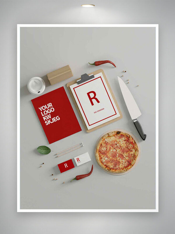 简约高级简餐西餐美食场景样机