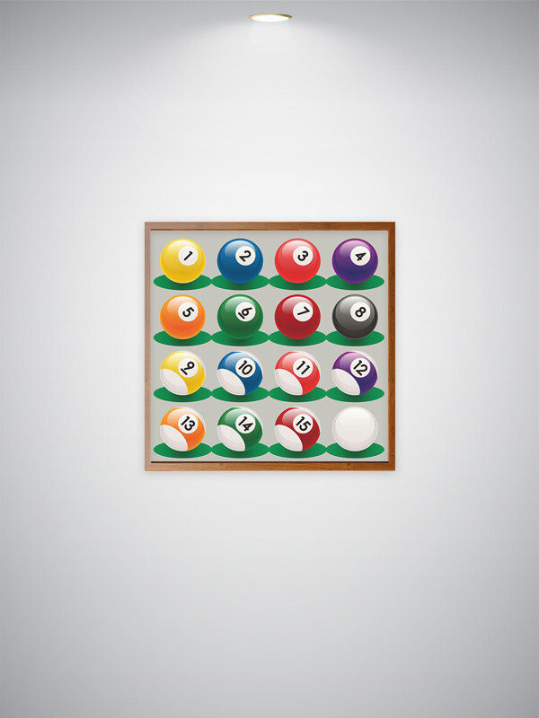 斯诺克彩色球静物设计