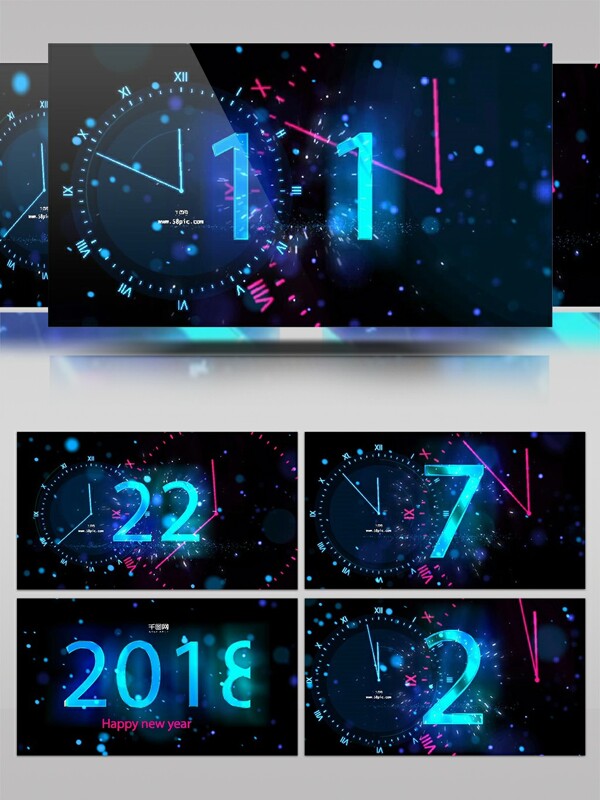 2018年最新新年元旦跨年倒计时视频ae模板