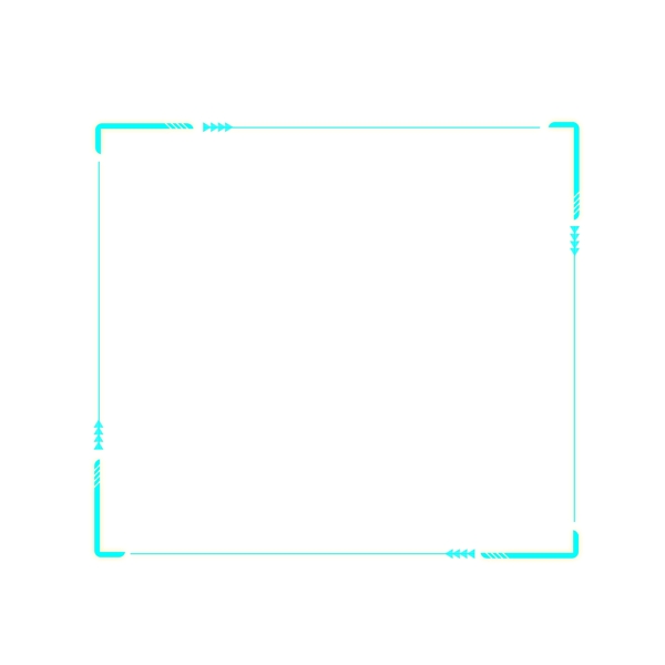 科技边框蓝色几何线条边框元素