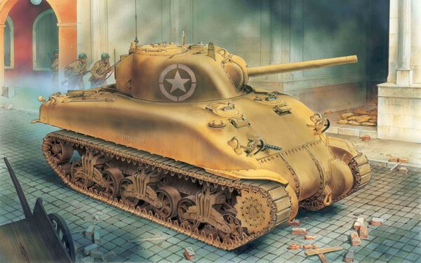 军事题材绘画坦克
