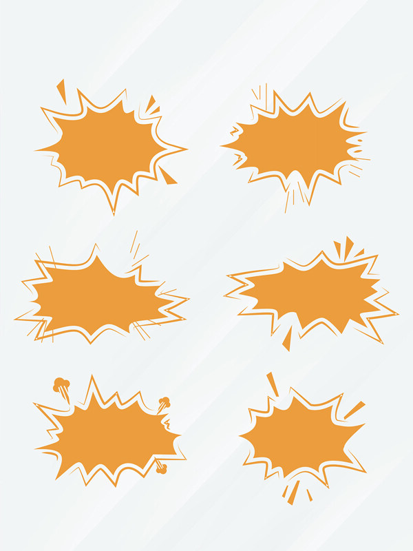 创意卡通风格爆炸贴文本框设计