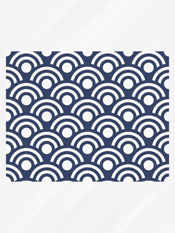 WIFI彩虹圆形半圆叠叠图蓝白背景造型