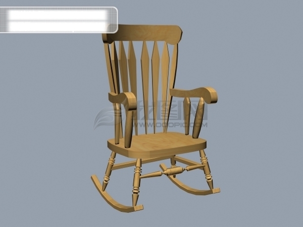 3d实木摇椅