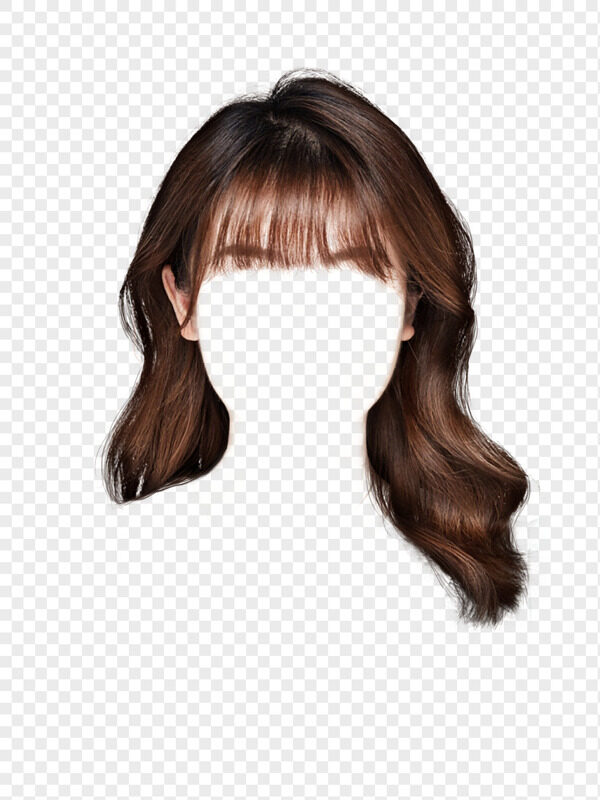 空气齐刘海肩下微卷披肩发发型设计元素