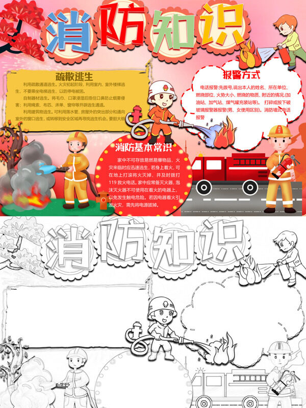 消防知识消防安全常识手抄报