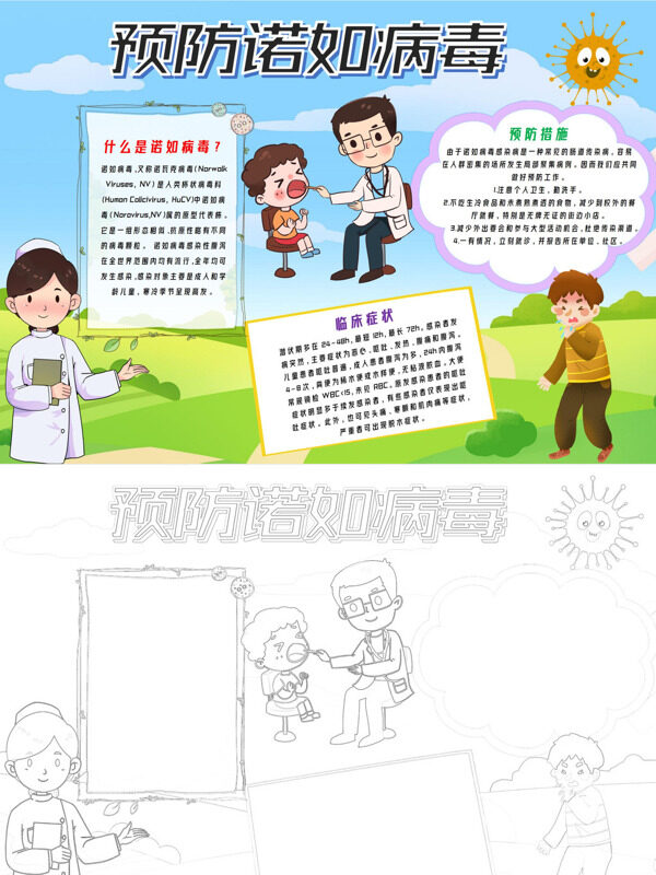 预防诺如病毒诺如病毒预防手抄报