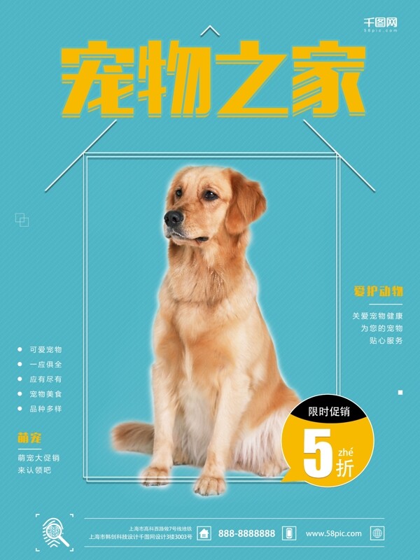 宠物海报宣传海报新店开业促销宠物之家