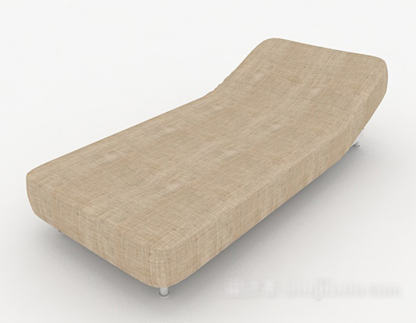 浅棕色沙发躺椅3d模型下载