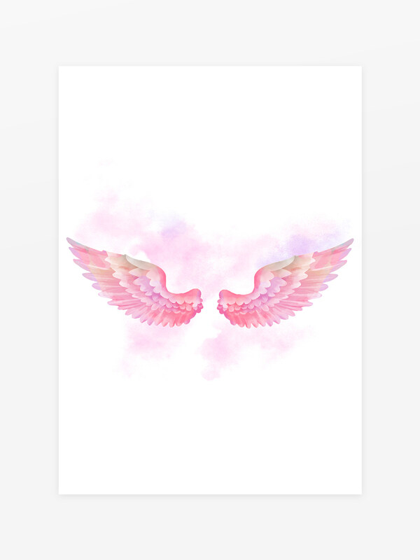 粉红色翅膀素材