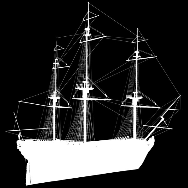 古代战舰3D兵器模型带材质免费下载3