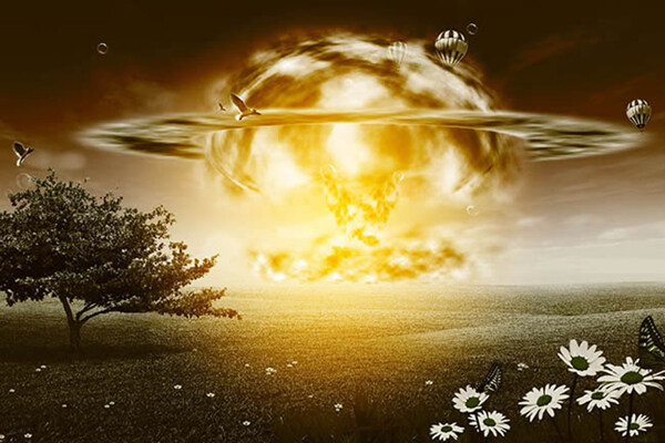 原子弹爆炸蘑菇云图片设计psd素材