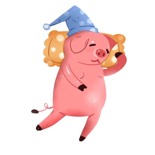 肥胖可爱动物拟人化猪