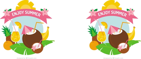热带水果背景设计
