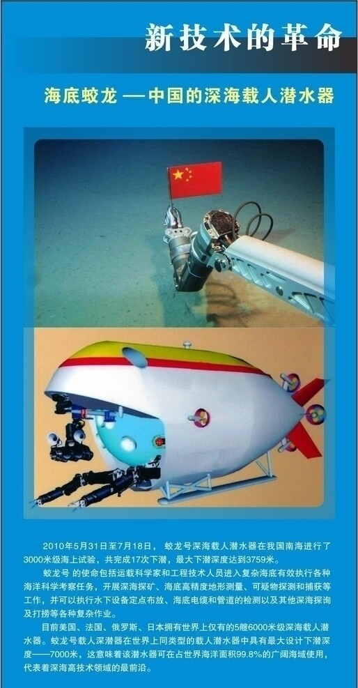 海底蛟龙中国的深海载人潜水器图片