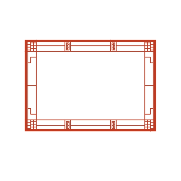 矢量中式边框花纹装饰