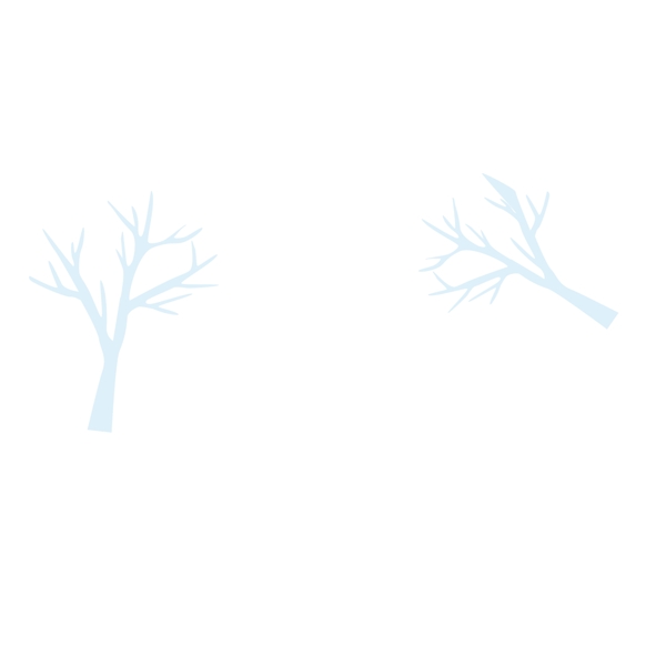 冬天浅蓝色树枝